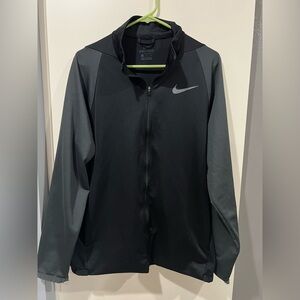 Nike Men's Black & Charcoal Full-Zip Performance Jacket